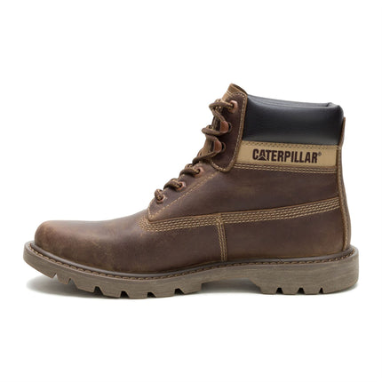 Caterpillar (CAT) Men's Brown Waterproof Leather Lace Up Ankle Boots -  Colorado 2.0 Tractor