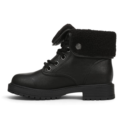 Blowfish Malibu Women's Black Faux Leather Lace Up Winter Boots - Andy-Cozy