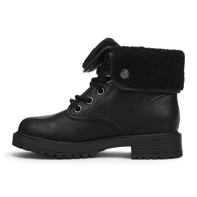 Blowfish Malibu Women's Black Faux Leather Lace Up Winter Boots - Andy-Cozy