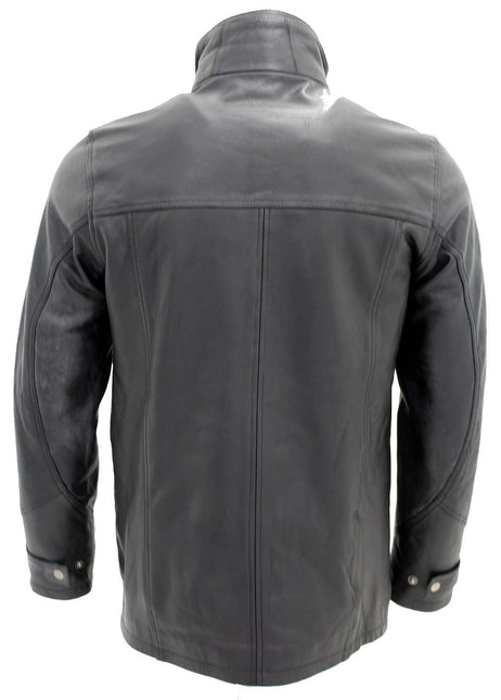 Mens Leather Mid Length Coat-Hanoi