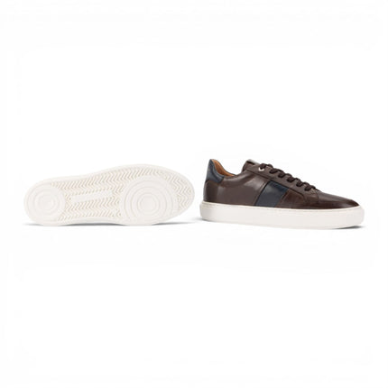 Martinelli Men's Brown Leather Sneakers Trainer Shoes - Hastings
