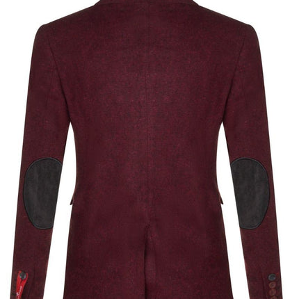 Womens 1920s  Wine Wool Classic Vintage Retro Blazer
