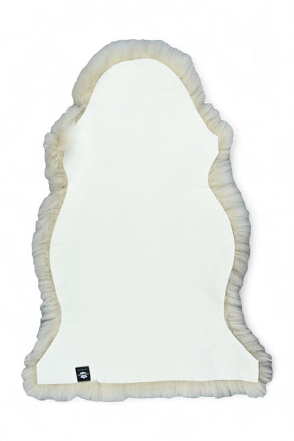 Genuine Cream Linen Sheepskin Natural Silky Soft Fluffy Real Wool Rug