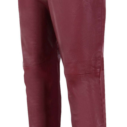 Mens  Leather Jogging Bottoms-Boston