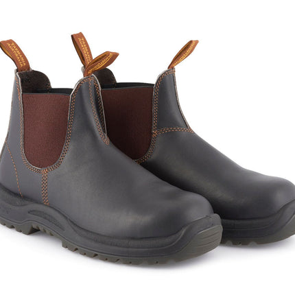 Blundstone #192 Brown Steel Toe Chelsea Boot
