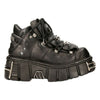 New Rock Black Gothic Ankle Boots - 106-S1