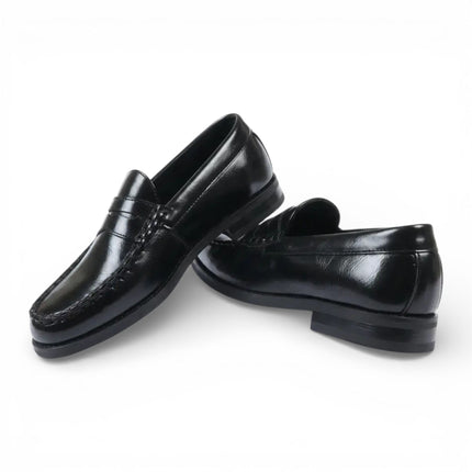 Mens Black PU Leather Formal Dress Penny Loafers Casual Shoes
