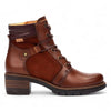 Pikolinos Women’s Cuero Brown Leather Zip & Lace Up Heel Ankle Boots - San Sebastia
