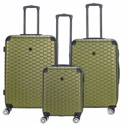 Hard Shell ABS 8 Wheel Luggage Travel Cabin Holiday Bags Suitcase Set