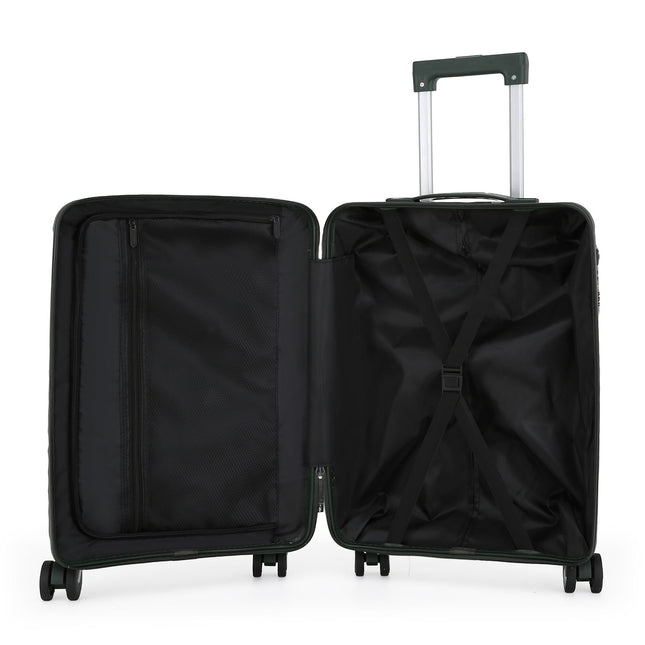Dual 4 Wheel Robust Lightweight TSA Hard Shell Suitcase Luggage Travel Bags Set