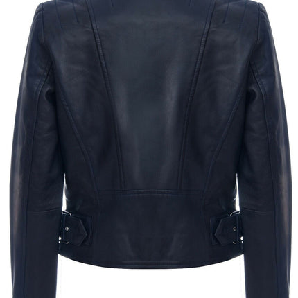 Womens Leather Biker Jacket-Celaya