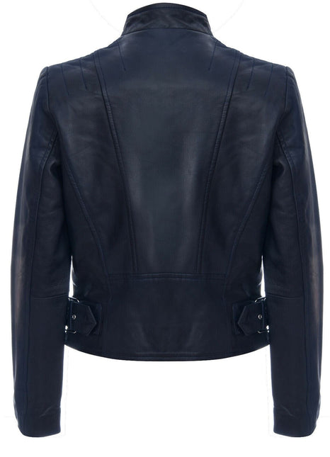 Womens Leather Biker Jacket-Celaya