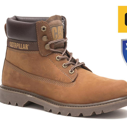 Caterpillar Colorado 2.0 Beige Leather Hiking Ankle Boots