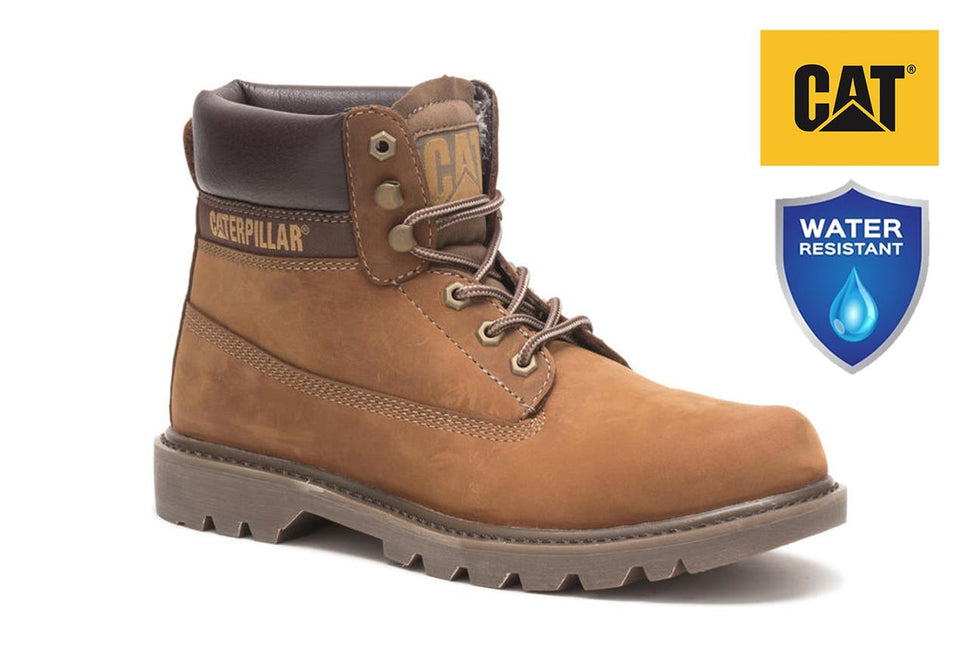 Caterpillar Colorado 2.0 Beige Leather Hiking Ankle Boots