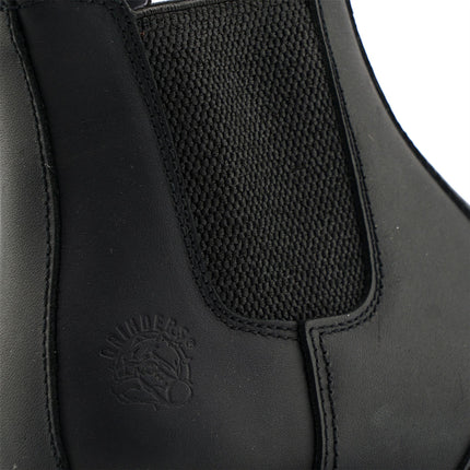 Grinders Unisex Black Chelsea Acs Leather Ankle Slip On Boots