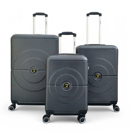 Robust ABS Hard Shell 8 Wheels Luggage Travel Holiday Cabin Suitcase Set