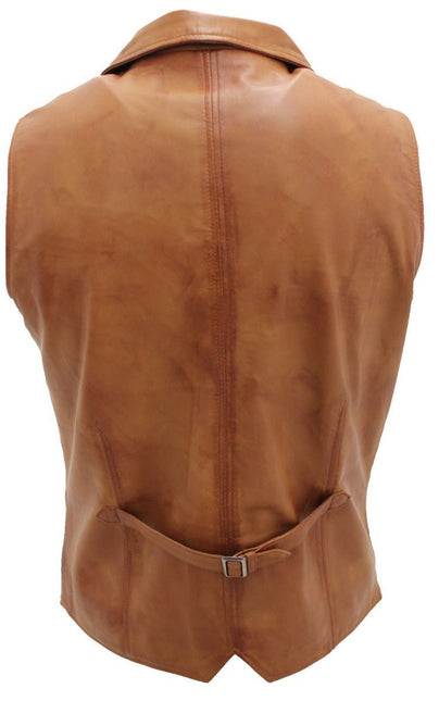 Mens Smart Classic Leather Waistcoat-Bristol