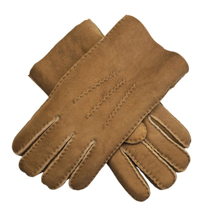 Infinity Leather Mens Tan Luxury Sheepskin Suede Leather Gloves