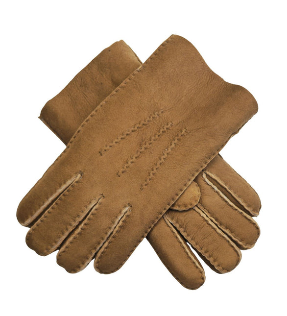 Infinity Leather Mens Tan Luxury Sheepskin Suede Leather Gloves
