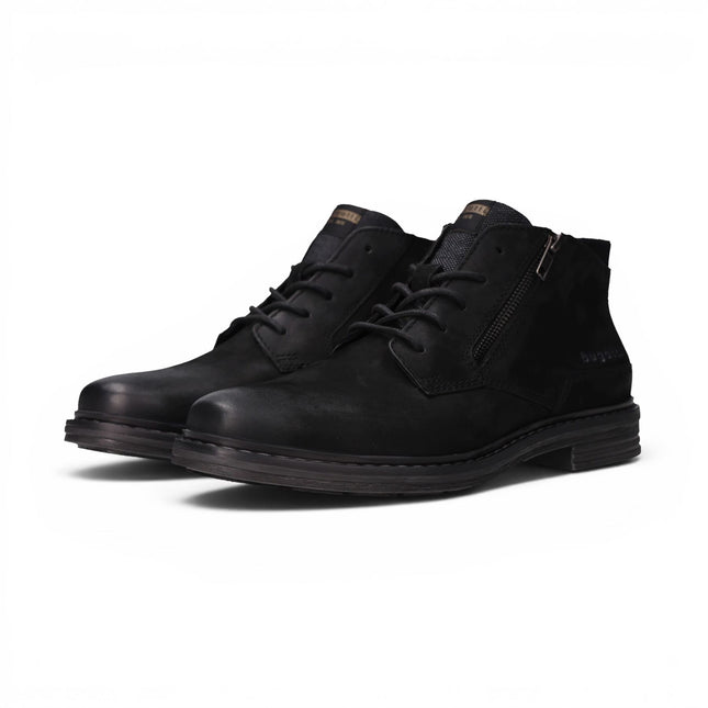 Bugatti Mens Black Leather Lace-up Chukka Ankle Boots - Rigalo Evo C30