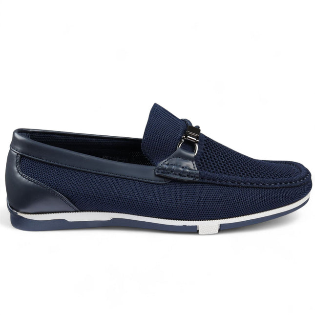 Men's Navy Lightweight Mesh Slip-On Breathable Loafers