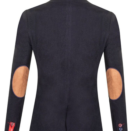 Womens 1920s Navy Blue Wool Classic Retro Vintage Blazer