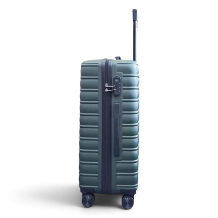 Hardshell Green Suitcase Set Robust 8 Wheel Luggage Cabin Case Bag