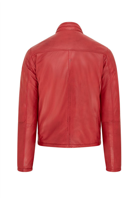 Mens Reversible Hooded Leather Jacket Premium Lambskin Napa