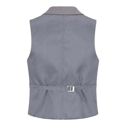 Women's 3 Piece Tailored Fit Plain Grey Formal Office Suit
