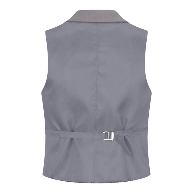 Women's 3 Piece Tailored Fit Plain Grey Formal Office Suit
