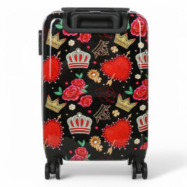 Strong Expandable Hard Shell Dual 4 Wheel Suitcase Set Print Luggage Cabin Travel Bag