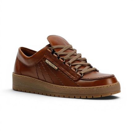 Mephisto Rainbow Men's Leather Chestnut Brown Walking Shoes - Heritage 4778