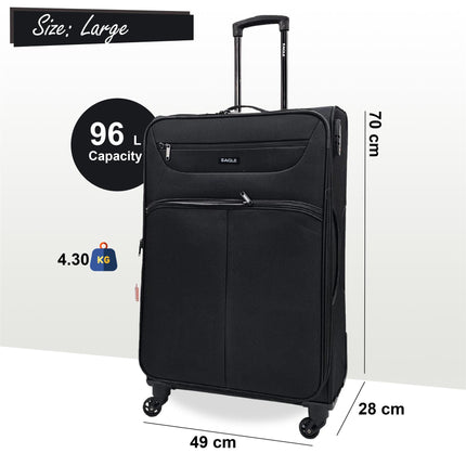 Lightweight Soft Suitcase Luggage Travel TSA Set