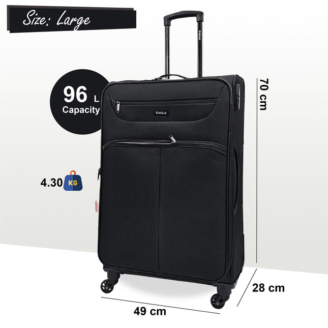 Lightweight Soft Suitcase Luggage Travel TSA Set