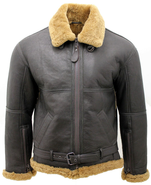 Mens RAF Sheepskin Leather Aviator Jacket-Colchester