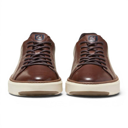 Cole Haan Men's GrandPro Luxe Mile Trainer Brown Leather Sneakers - C45103