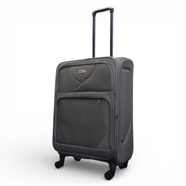 Soft Shell Lightweight Nylon Suitcase Set 4 Wheel Travel Case Holiday Bags