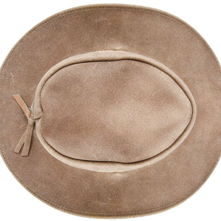 Australian Camel Western Style Cowboy Outback Real Suede Aussie Bush Hat