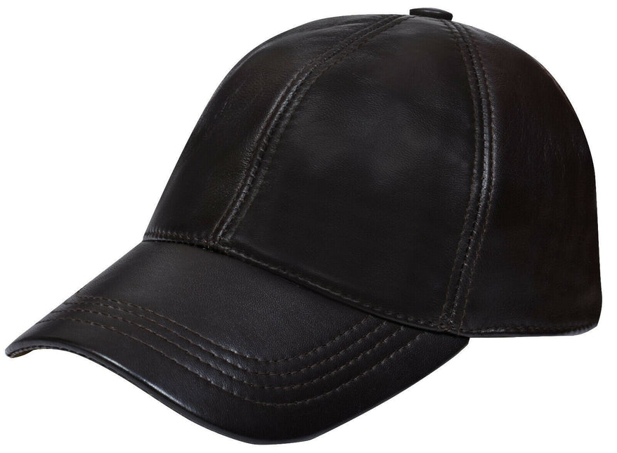 Unisex Real Nappa Leather Adjustable Golf Snapback Plain Baseball Cap Hat