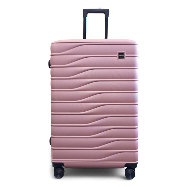 Hardshell Rose Gold Suitcase Set Robust 8 Wheel Luggage Cabin Case Bag