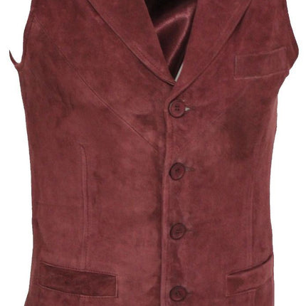 Mens Classic Smooth Goat Suede Leather Waistcoat-Exeter