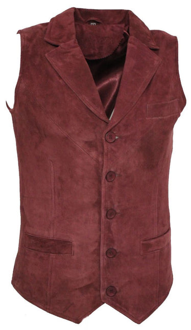 Mens Classic Smooth Goat Suede Leather Waistcoat-Exeter