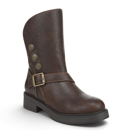 Blowfish Malibu Women's Brown Faux Leather Winter Biker Boots - Venice-Cozy