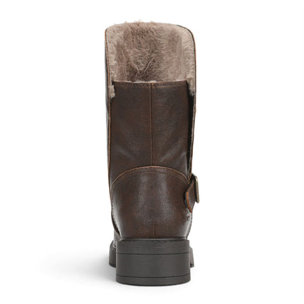 Blowfish Malibu Women's Brown Faux Leather Winter Biker Boots - Venice-Cozy