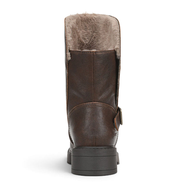 Blowfish Malibu Women's Brown Faux Leather Winter Biker Boots - Venice-Cozy