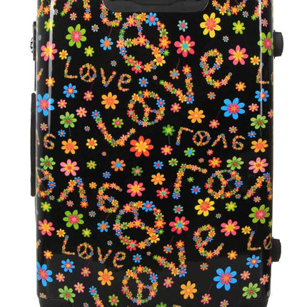 Hard Shell Printed Dual 4 Wheel Luggage Suitcase