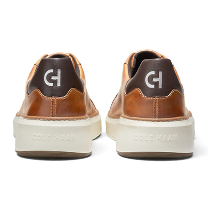 Cole Haan Men's GrandPro Luxe Mile Trainer Tan Leather Sneakers - C34229
