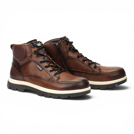 Pikolinos Men's Brown Leather Lace-Up Ankle Boots - Vigo