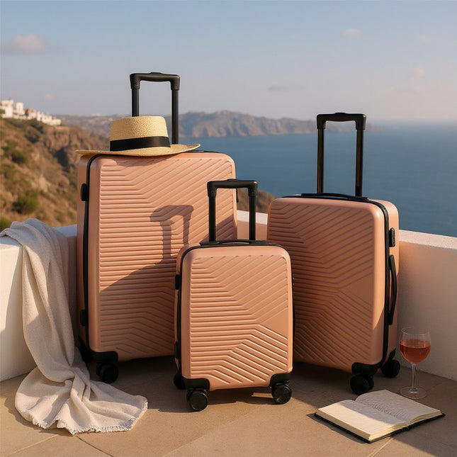 Hardshell Suitcase Set Robust 8 Wheel Cabin Luggage Case Bag