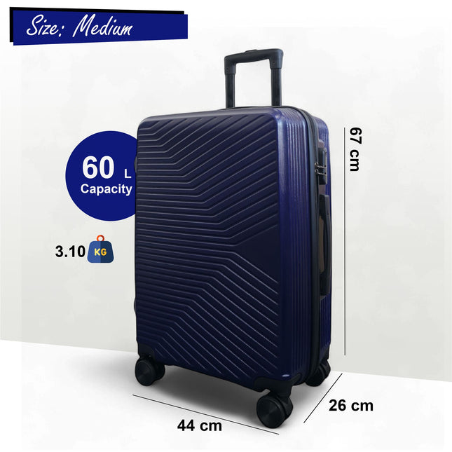 Hardshell Suitcase Set Robust 8 Wheel Luggage Cabin Case Bag
